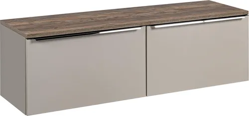 Waschtischunterschrank Éros 160cm Taupe mit 2 Schubladen