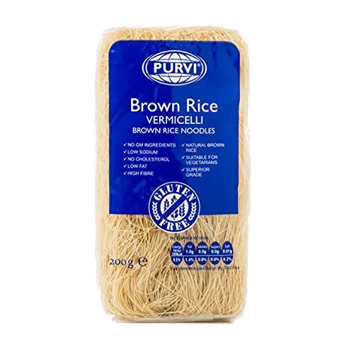 Purvi Braune Reis-Vermicelli-Nudeln Glutenfrei - 200g