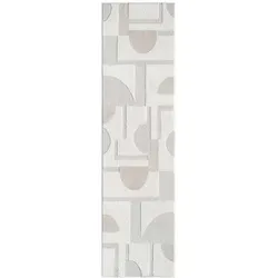 Kurzflor Teppich-Läufer Creme 80x300 cm in weiß von Carpet City