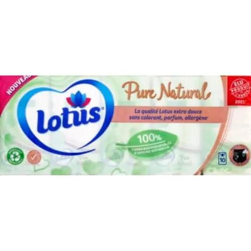 Lotus Pure Natural Taschentücher, 230 g