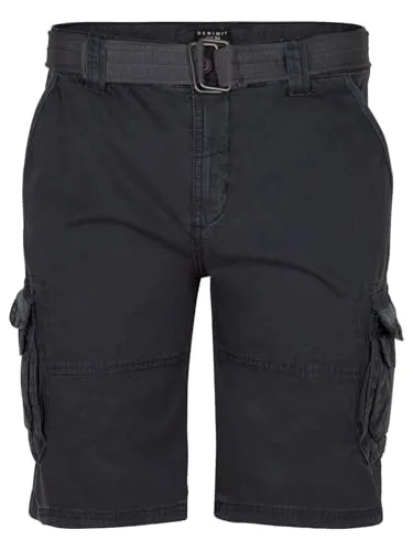 DENIMFY Cargo Shorts Herren mit Gürtel Regular Fit DFUlli - Herren-Shorts aus 100% Baumwolle, ideal für Frühling und Sommer. Praktische Cargo-Taschen und ein farblich passender Gürtel sorgen für Stil und Funktionalität.