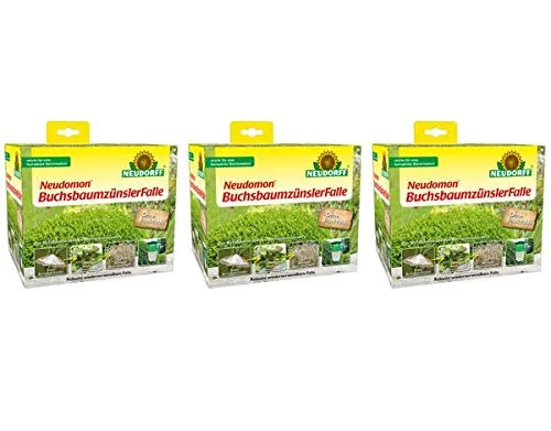 Neudorff Neudomon BuchsbaumzünslerFalle 3 Sets - langlebige biotechnische Falle zur Befallskontrolle und Ermittlung des günstigsten Spritztermins