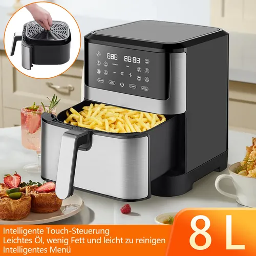 Russell Hobbs Heißluftfritteuse L 4L - 7-in-1 Rapid AirFryer mit digitalem Touchscreen, gesundes Frittieren ohne Öl und spülmaschinenfester Korb