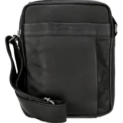 The Chesterfield Brand Alva Umhängetasche - Schwarz - Umhängetasche aus hochwertigem Wachs Pull-Up Leder mit 5 Fächern für optimale Organisation, verstellbarem Schulterriemen und stylischem Vintage-Design. Ideal für den täglichen Gebrauch.