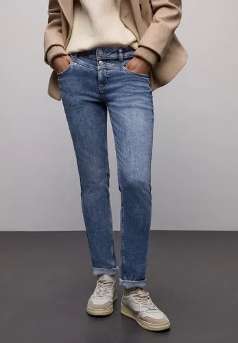 STREET ONE Slim-fit-Jeans 5-Pocket-Style blau 28 - Stylische Slim-fit-Jeans im 5-Pocket-Style, ideal für legere Outfits. Pflegeleicht und aus hochwertigem Denim gefertigt, sorgt sie für einen bequemen Sitz und lässigen Look.