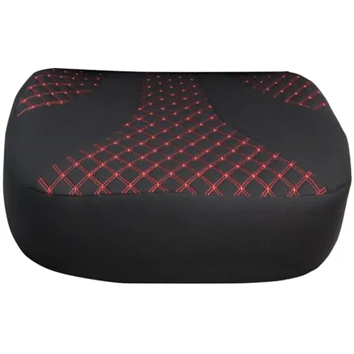 BREMER SITZBEZÜGE 2 Sitzauflagen für VW T-Cross in Schwarz/Rote Naht (OT-PL402)