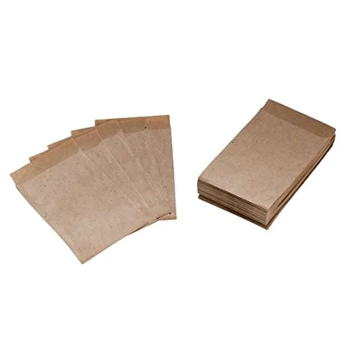 Mini Flachbeutel KRAFTPAPIER Freudentränen Tüten 6,3 x 9,3 cm - Mini Papier Gastgeschenk Taschentücher Blumensamen Samentüten 50 x
