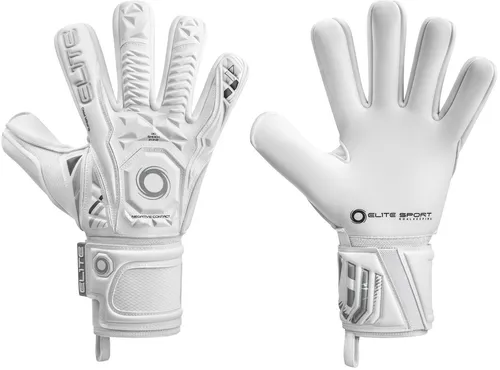 Elite Sport Torwarthandschuhe Supreme FN - 4mm Ultra GTech Pro Latex für alle Wetterbedingungen, Negative Contact - weiss, Größe: 10