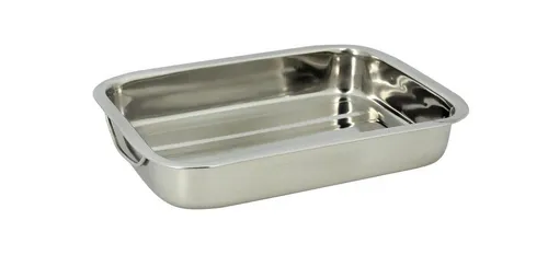 Util'Home 4615220 Rechteckige Auflaufform mit Griffen Edelstahl 30 x 21 x 55 cm