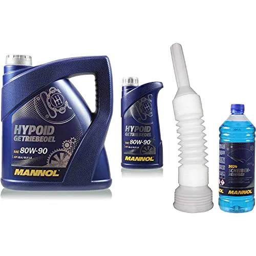 QR-Parts Set 85409852 MN8106-1 5024 MN8106-4 CT4504 5L MANNOL Hypoid Öl Getriebeöl 80W-90 API GL 4/GL 5 LS inkl. Auslaufschlauch