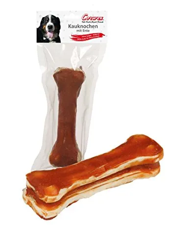Corwex Kauknochen (1x15cm mit Ente), für große Hunde, extra lecker & fettarm, Hunde-Kauartike mit 100% Ente im Fleischanteil