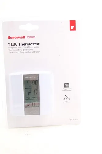 Honeywell Home T136C110AEU T136 - Programmierbarer Thermostat, hochpräzise digitale TPI-Steuerung für optimalen Komfort und Energieeinsparung
