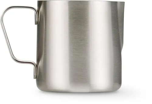 Tchibo Espressokännchen 80ml: Barista Gießer für perfekten Latte Macchiato - Milchkännchen & Sahnekännchen aus hochwertigem Edelstahl, ideal für die Zubereitung von zwei Espresso, perfekt für Kaffeeliebhaber und Baristas.