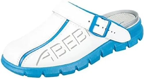 Abeba Berufsschuhe Dynamic 7312 - Unisex Clogs aus Echtleder, Größe 45 - Arbeitsschuhe für Medizin, Pflege und Gastronomie, mit rutschfester TPU-Laufsohle und hohem Tragekomfort durch Flexzonen. Ideal für lange Einsatzzeiten!