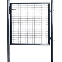 vidaXL Gartentor aus verzinktem Stahl 85,5x100 cm - Flügeltor aus rostfreiem, pulverbeschichtetem Stahl für langlebige Stabilität. Ideal als moderner Eingang zu Ihrem Garten oder Hof, inklusive drei Schlüsseln für zusätzliche Sicherheit.