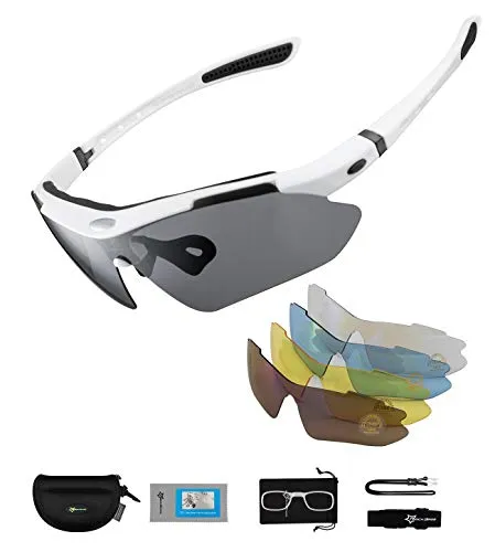 Produktbild ROCKBROS Polarisierte Sportbrille mit 5 Wechselgläsern