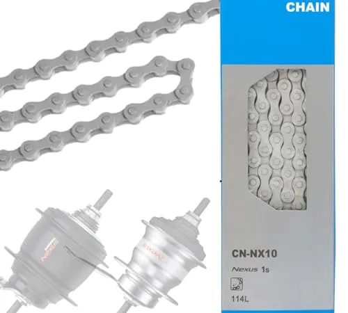 Signglespeed Fahrradkette CN-NX10 passend für Nexus/Alfine 1-fach 114 Glieder Silber