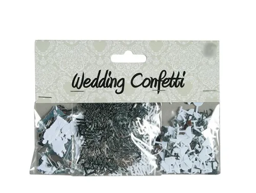 Hochzeits-Konfetti silberfarbig 3fach sortiert #719180 in blau von Out of the blue
