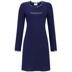 Ringella Nachthemd Sleepshirt mit Motivdruck und Rundhalsausschnitt blau 36
