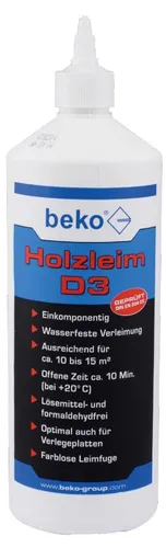 beko Holzkleber Holzleim Weißleim Leim Kaltleim Kleber D3 500g 264 1 500