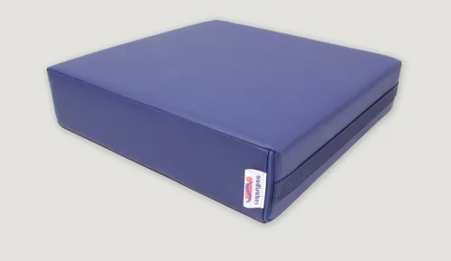 LUplus Orthopädische Sitzerhöhung 40x40x10 cm - DKL-blau - Kissen für eine komfortable Aufstehhilfe, feuchtigkeitsdicht und abwischbar, mit rutschhemmender Unterseite und strapazierfähigem Bezug - Made in Germany.
