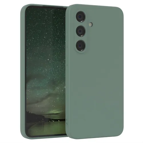 Handyhülle für Samsung Galaxy S24 FE Silikon Back Cover Schutz Handy Case Grün