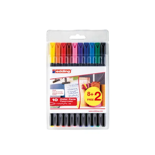 edding 1200 Fasermaler colourpen 8+2