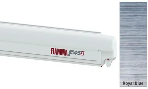 Fiamma F45S Markise weiß, 450cm, Royal Blue von Fiamma