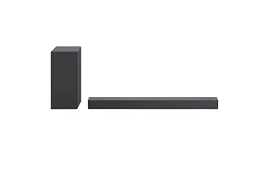 LG DS75Q 3.1.2 Soundbar mit kabellosem Subwoofer - 3.1.2 Soundbar mit 380W Leistung und MERIDIAN-Technologie für beeindruckenden Dolby Atmos Sound. Ideal für Heimkino-Erlebnisse mit HDMI, Bluetooth und High-Res-Audio-Unterstützung.