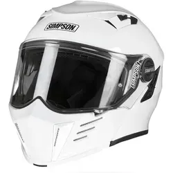 Simpson Darksome Solid 06 Klapphelm, weiß, XL (62) in weiß von Simpson
