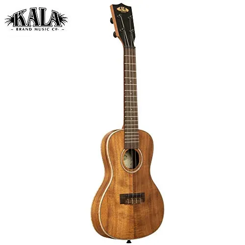 Kala Koa Travel Concert Ukulele - Ukulele für unterwegs mit Konzert Korpusgröße, Koa Holz und inklusive Deluxe Travel Gigbag – ideal für Musiker, die mobil bleiben möchten.