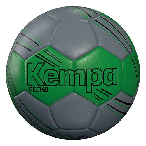 Kempa Gecko Handball Fluo grün/Anthra 2 - Handball mit softem, griffigem Obermaterial für optimale Ballkontrolle und hervorragenden Rücksprung. Ideal für Training und Spiel.