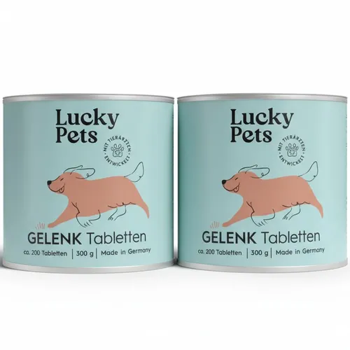 Lucky Pets Gelenktabletten für Hunde – Unterstützung für bewegliche Gelenke - Gelenktabletten für Hunde mit einer durchdachten Rezeptur aus Glucosamin, MSM und pflanzlichen Bestandteilen. Ideal für aktive und ältere Hunde zur Förderung der Beweglichkeit. Einfache Anwendung und hohe Akzeptanz!