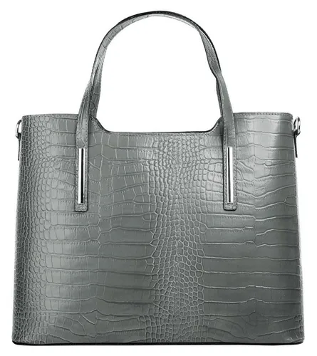 Henkeltasche CLUTY – Elegante Damenhandtasche aus echtem Leder - Handtaschen in Reptilienprägung, Made in Italy, perfekt für Business und Abendessen. Mit geräumigem Hauptfach und zwei Tragemöglichkeiten.
