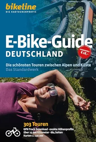 E-Bike Guide Deutschland: Die schönsten Touren zwischen Alpen und Küste - Das Standardwerk, 1:150.000, über 15.000 km, GPX-Track Download (bikeline Panorama)