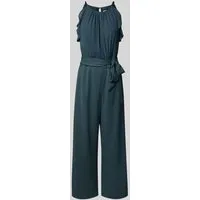 V.M. Jumpsuit mit Bindegürtel in Dunkelgruen, Größe 34 in grau von Vera Mont