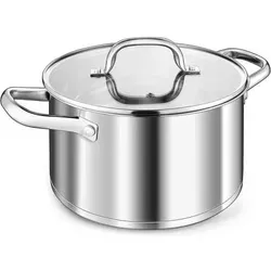 Kochtopf Induktion mit Glasdeckel 22cm – Spülmaschinenfest und 4,7 Liter