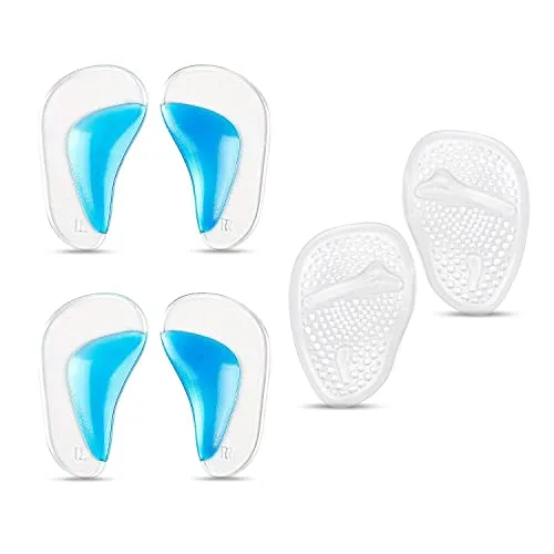 Paar Gel-Einlegesohlen|Mittelfußpolster Schuh-Einlegesohlen Fußschmerzlinderung-Pads Fußgewölbe-Einlegesohlen|Orthetische Fußgewölbe-Einlegesohlen Schuh 3