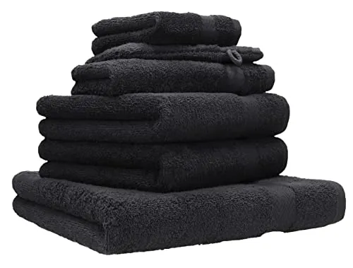 Betz Handtuch Set 6-TLG. Premium aus 100% Baumwolle, Graphit - Handtuch-Set 6-teilig aus hochwertiger 100% Baumwolle, flauschig weich und saugstark. Ideal für höchste Ansprüche, waschbar bei 60°C und trocknergeeignet.