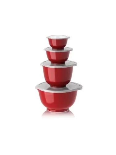 Rosti Schüssel-Set Margrethe New 8-tlg., Rot - Praktisches Schüssel-Set aus Durostima in Rot, ideal für die Küche. Mit vier verschiedenen Größen (0.25, 0.5, 1.5 und 3 L) für vielseitige Einsatzmöglichkeiten.