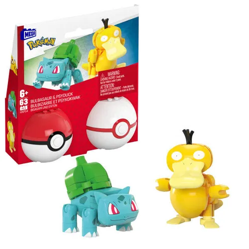 MBL POKEMON POKEBALL BULBASAUR I PSYDUCK HXP14 3 MATTEL 194735235742