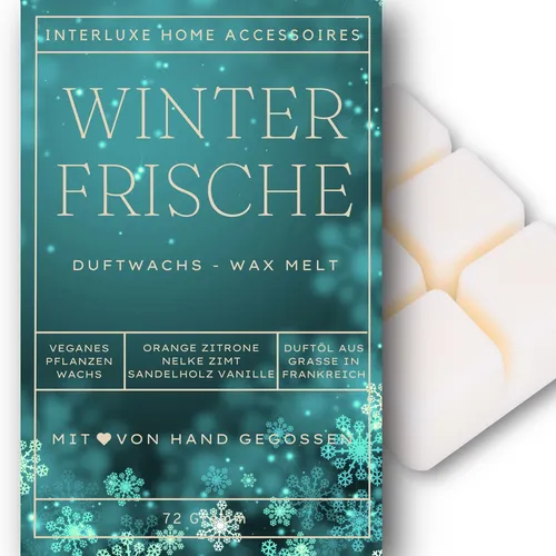 Interluxe Duftwachs - Winterfrische Winterduft Weihnachten Raumduft