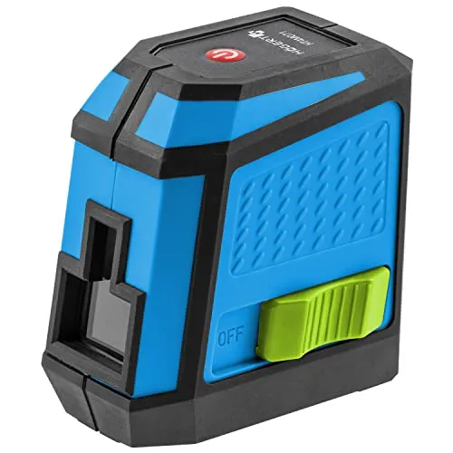 Högert Technik - Selbstnivellierende Laser-Wasserwaage I Kreuz- und Seitenmessung I Radius bis 12m I Durchmesser bis 24m I Rot Laserpointer I Stativ-Gewinde 1/4” I HT4M071