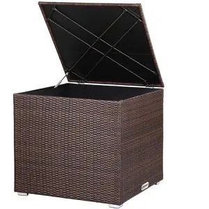 Casaria Auflagenbox 318 L – Wasserdicht mit Gasdruckfeder - Auflagenboxen aus robustem Polyrattan, bietet 318 L Stauraum und schützt Ihre Gartenmöbel vor Witterungseinflüssen.