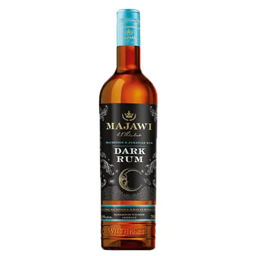 MAJAWI Dark Rum I Brauner Rum aus Mauritius und Jamaika, vollendet in Wilthen I Geschmack aus 3 Welten I 38% vol. I 0,7 l