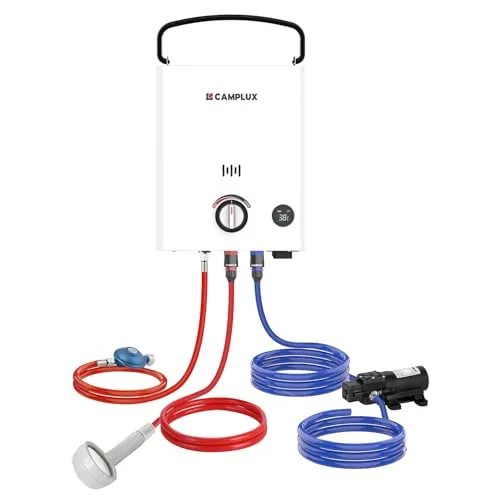 CAMPLUX 5L Gasdurchlauferhitzer für Campingdusche