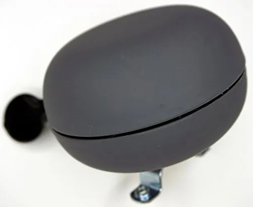 W+er Fahrradglocke Ding Dong Grau matt 2-Klang Ø 80mm XXL Fahrradklingel