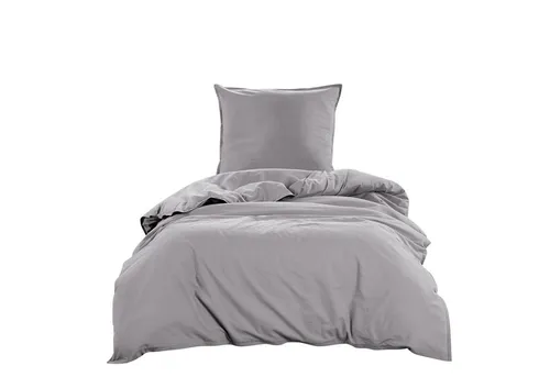 wometo Bettwäsche Stone Washed in grau, 135x200, 155x220 - Bettwäsche-Sets aus 100% Baumwolle mit knitterfreier Optik, OEKO-TEX® zertifiziert und ideal für einen entspannten Schlaf.