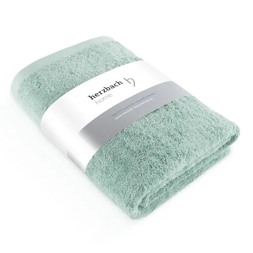 herzbach home Luxus Saunatuch 80 x 200 cm (Mint) – Flauschig & Saugstark - Saunatücher aus 100% natürlicher Baumwolle, besonders weich und saugfähig. Ideal für Sauna, Wellness oder am Pool. Hochwertige Verarbeitung und stylisches Design.