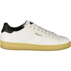 Blauer S5grant01 Herren Sneakers mit Lederschnürsenkel, White Navy - Herren-Sneaker aus hochwertigem Leder mit stylischen Lederschnürsenkeln, ideal für trendbewusste Männer.